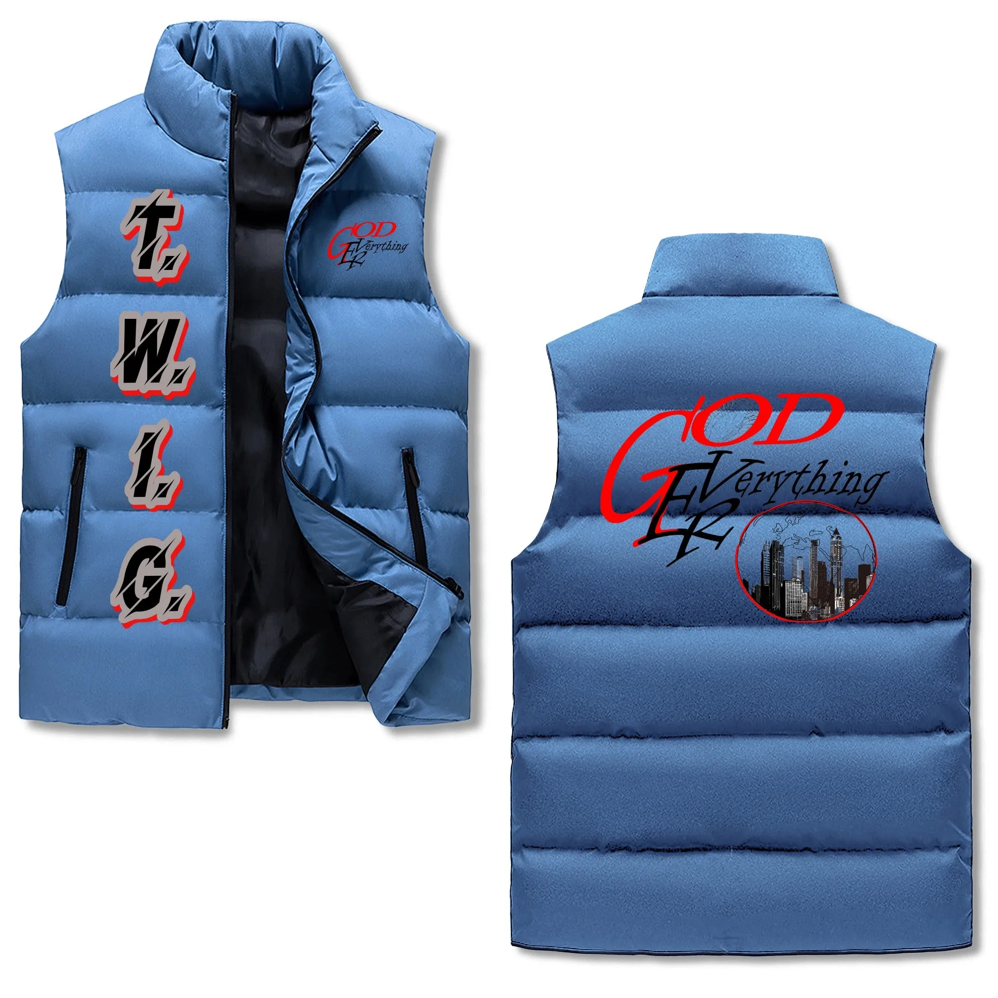 GOD Over Everything - Custom Puffer Vest/Jacket