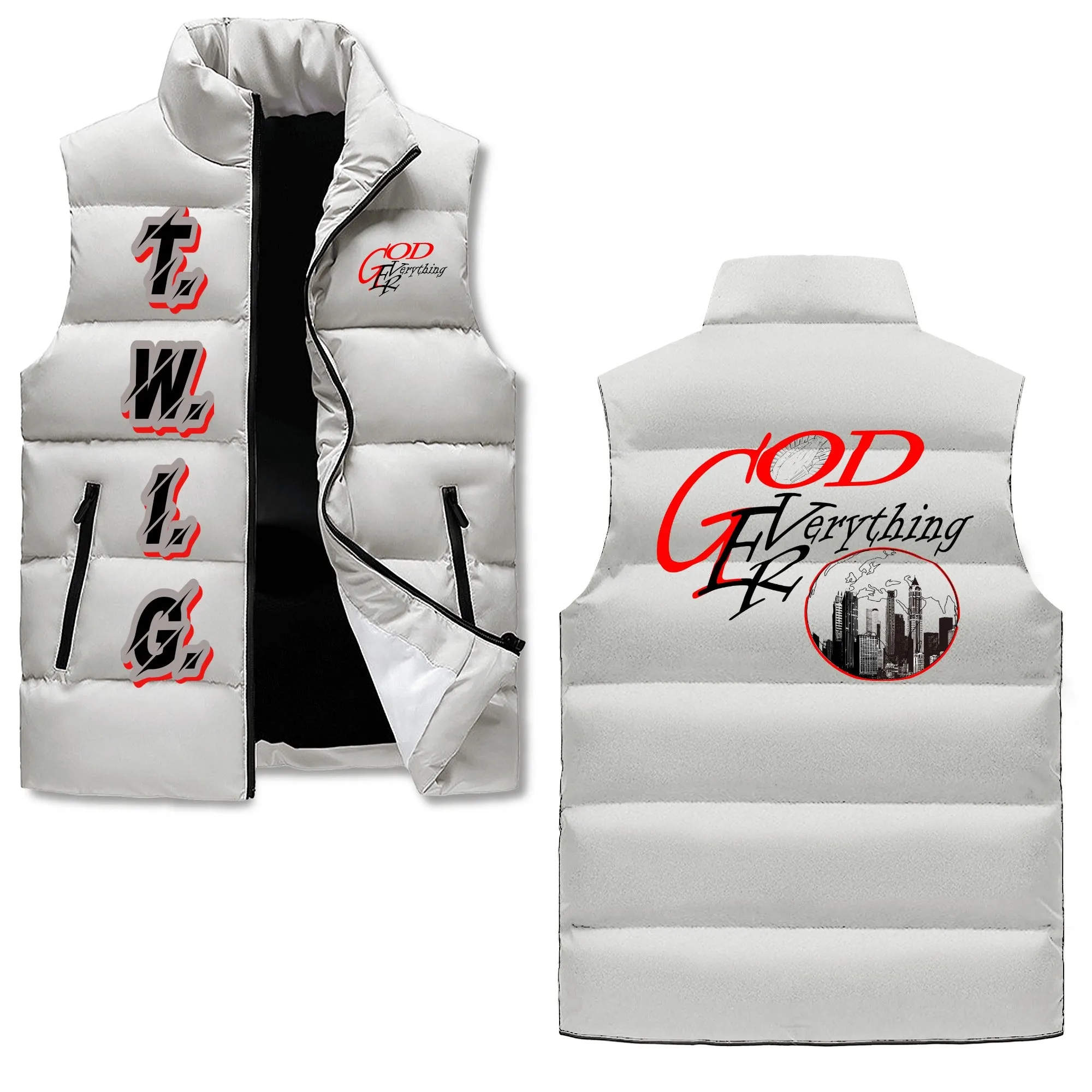 GOD Over Everything - Custom Puffer Vest/Jacket