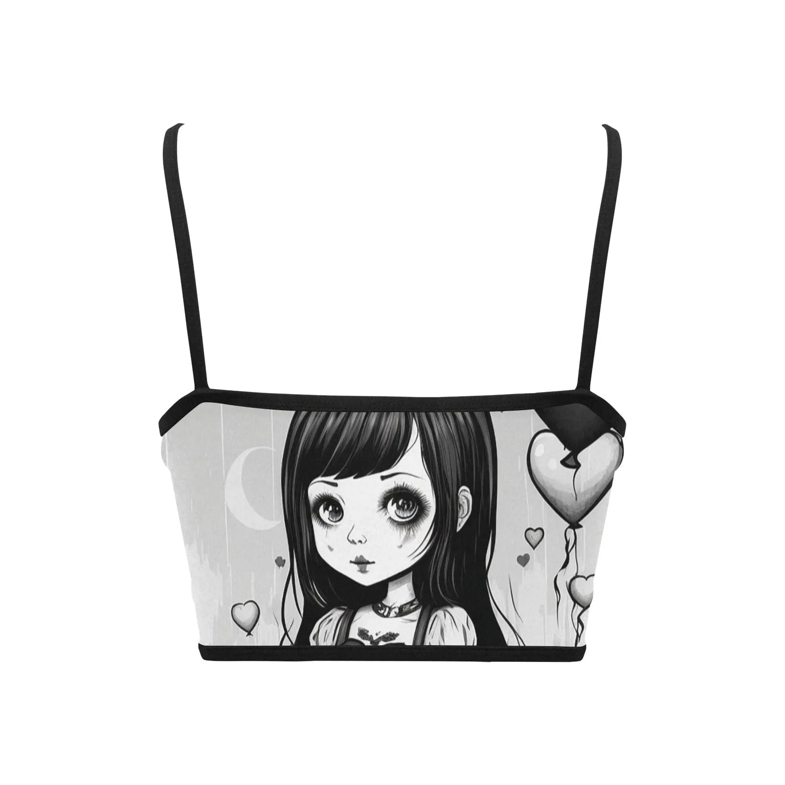 Goth Girl Women's Spaghetti Strap Crop Top