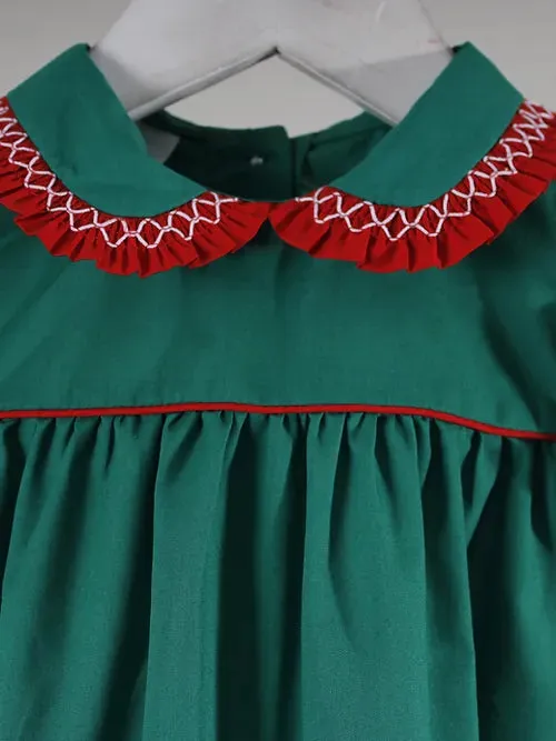 Green and Red Geo Caroline Dress