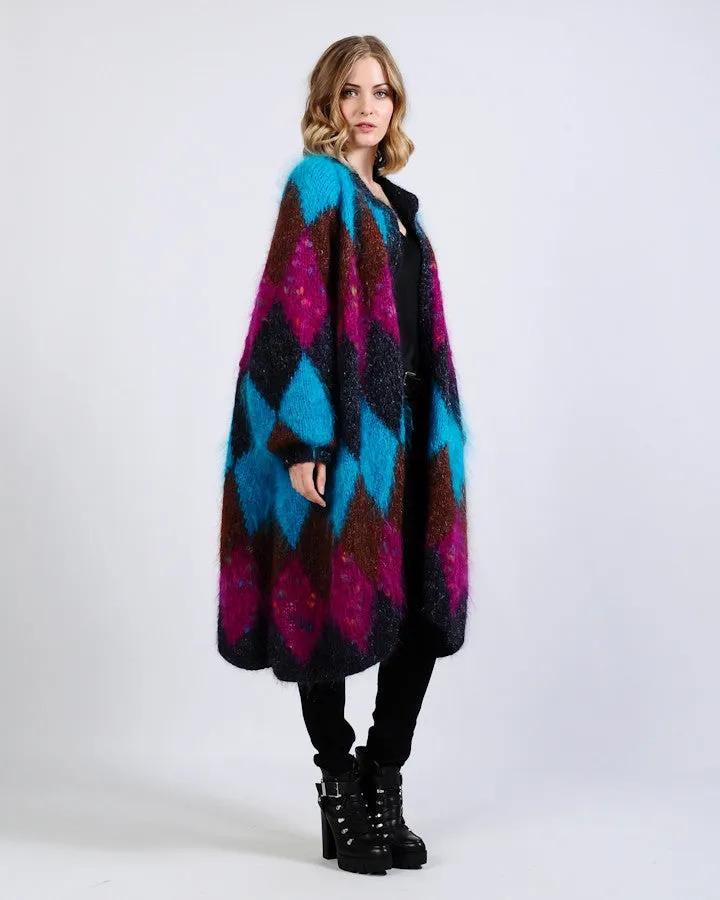 Harlequin Mohair Sweater Coat