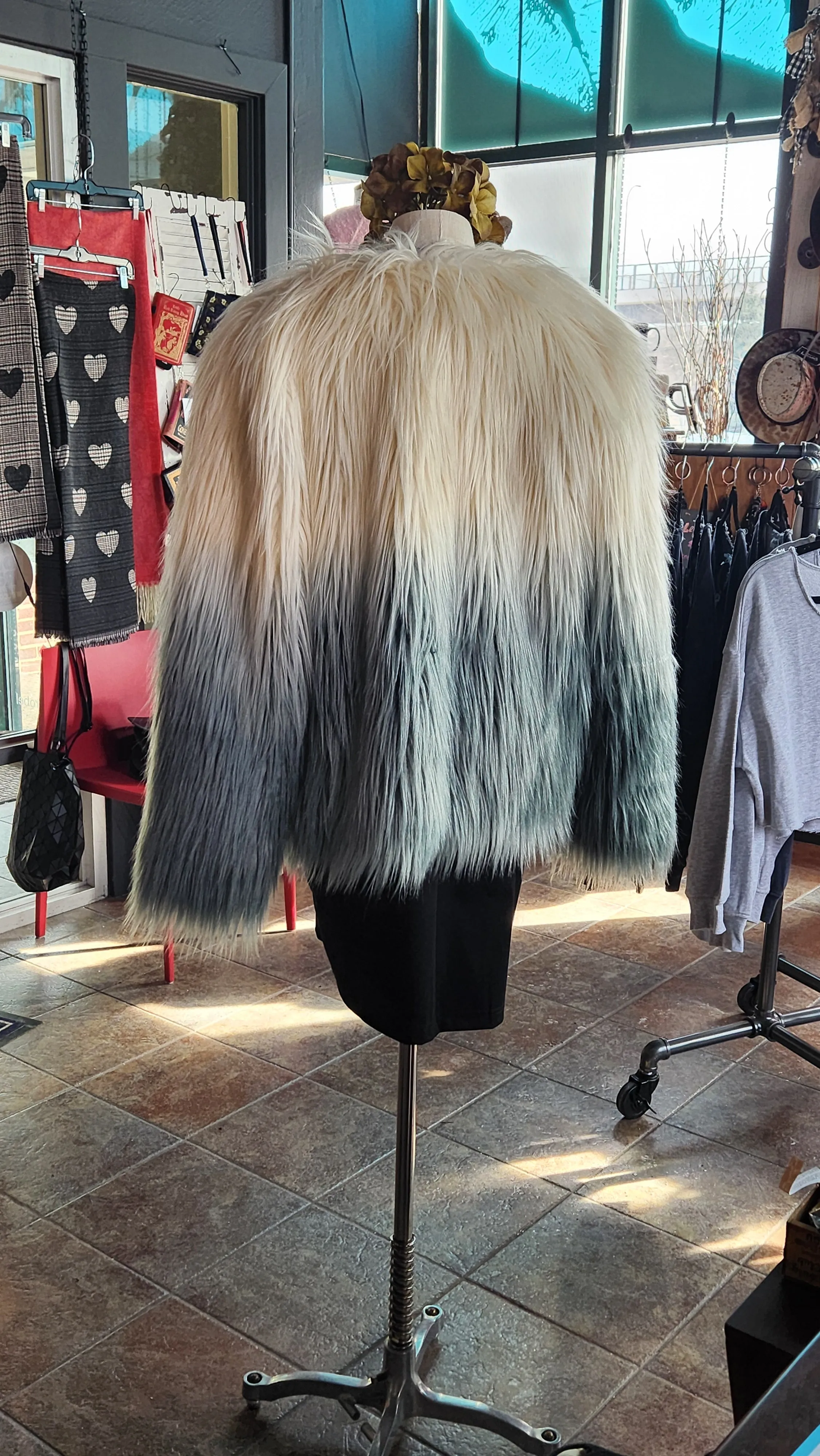 Hayden Ombre Faux Fur Coat