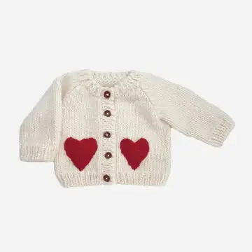 Heart Cardigan - Blueberry Hill FW24