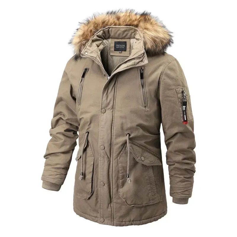 Heerpak - Parka Winterjas Heren – Warm Gevoerd met Verstelbare Taille en Capuchon