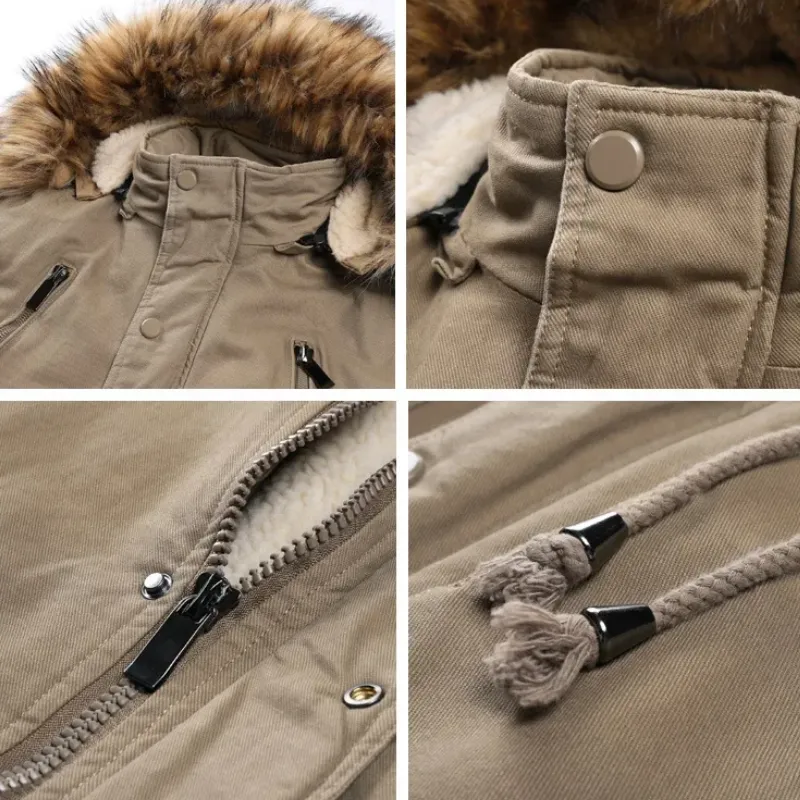 Heerpak - Parka Winterjas Heren – Warm Gevoerd met Verstelbare Taille en Capuchon