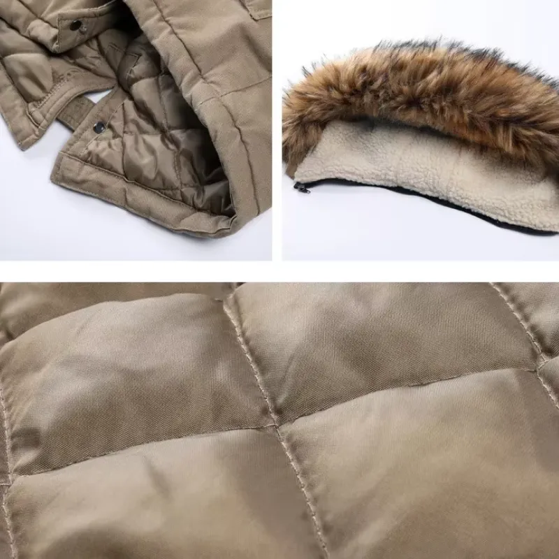 Heerpak - Parka Winterjas Heren – Warm Gevoerd met Verstelbare Taille en Capuchon