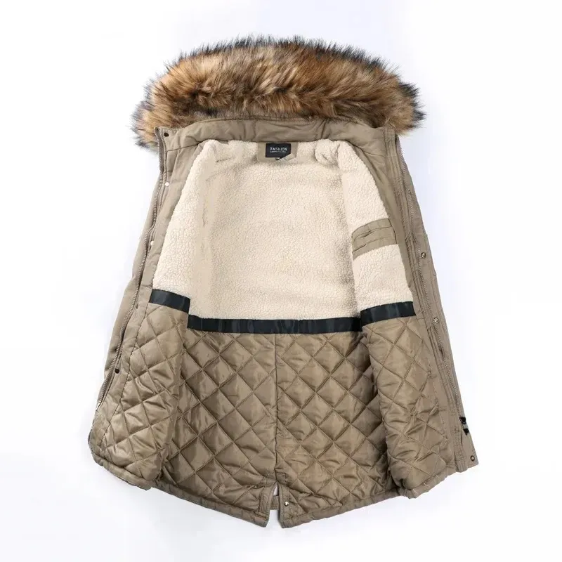 Heerpak - Parka Winterjas Heren – Warm Gevoerd met Verstelbare Taille en Capuchon