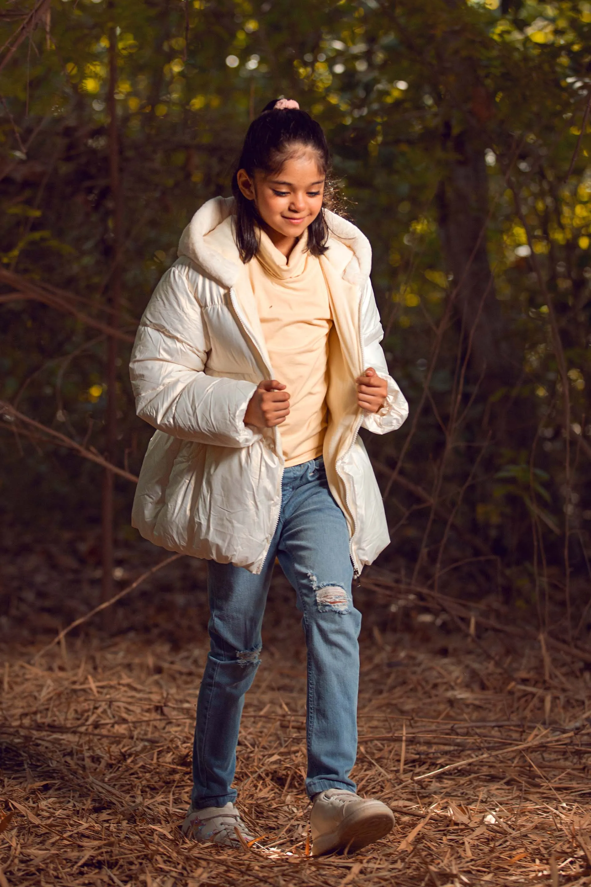 Hooded Puffer White