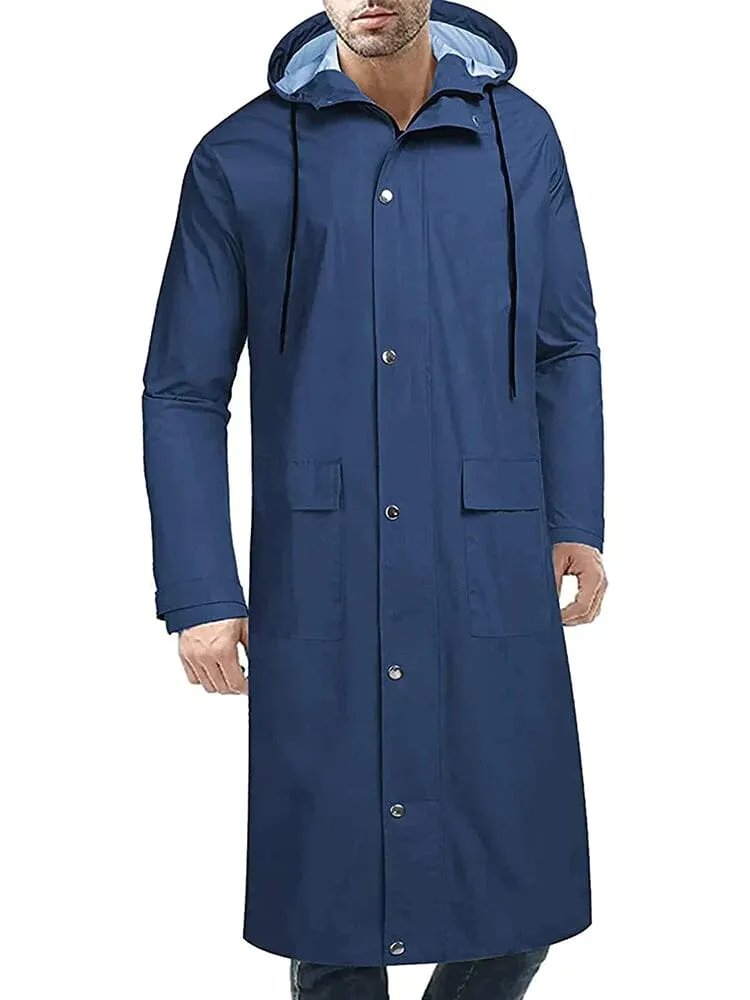 Hooded Waterproof Lightweight Long Raincoat (US Only)