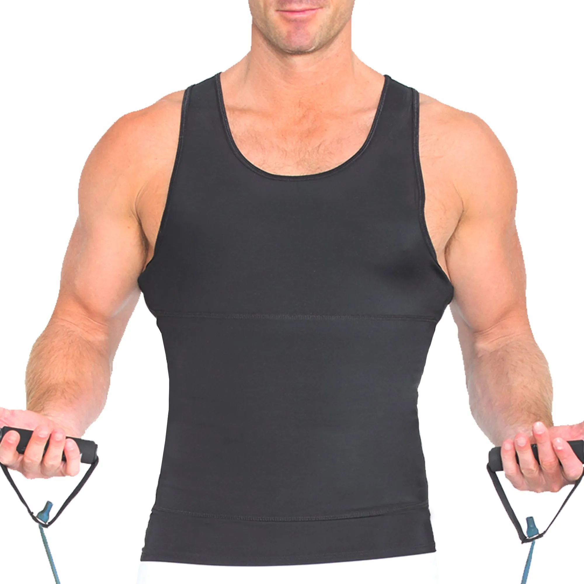 Insta Slim Racerback Tank with Front Panel Belt 1TRBB021