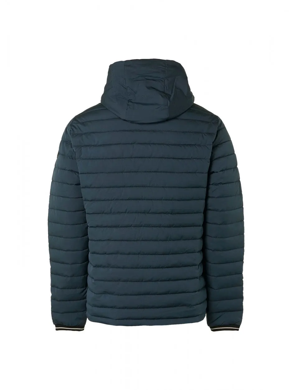 Jacket Hooded Short Fit Padded | Shadow Blue