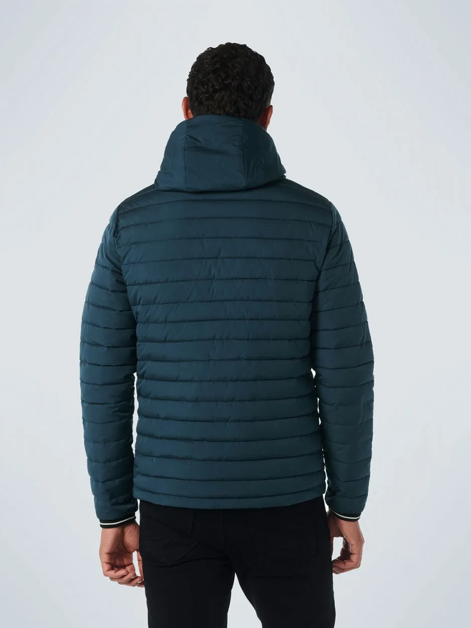 Jacket Hooded Short Fit Padded | Shadow Blue