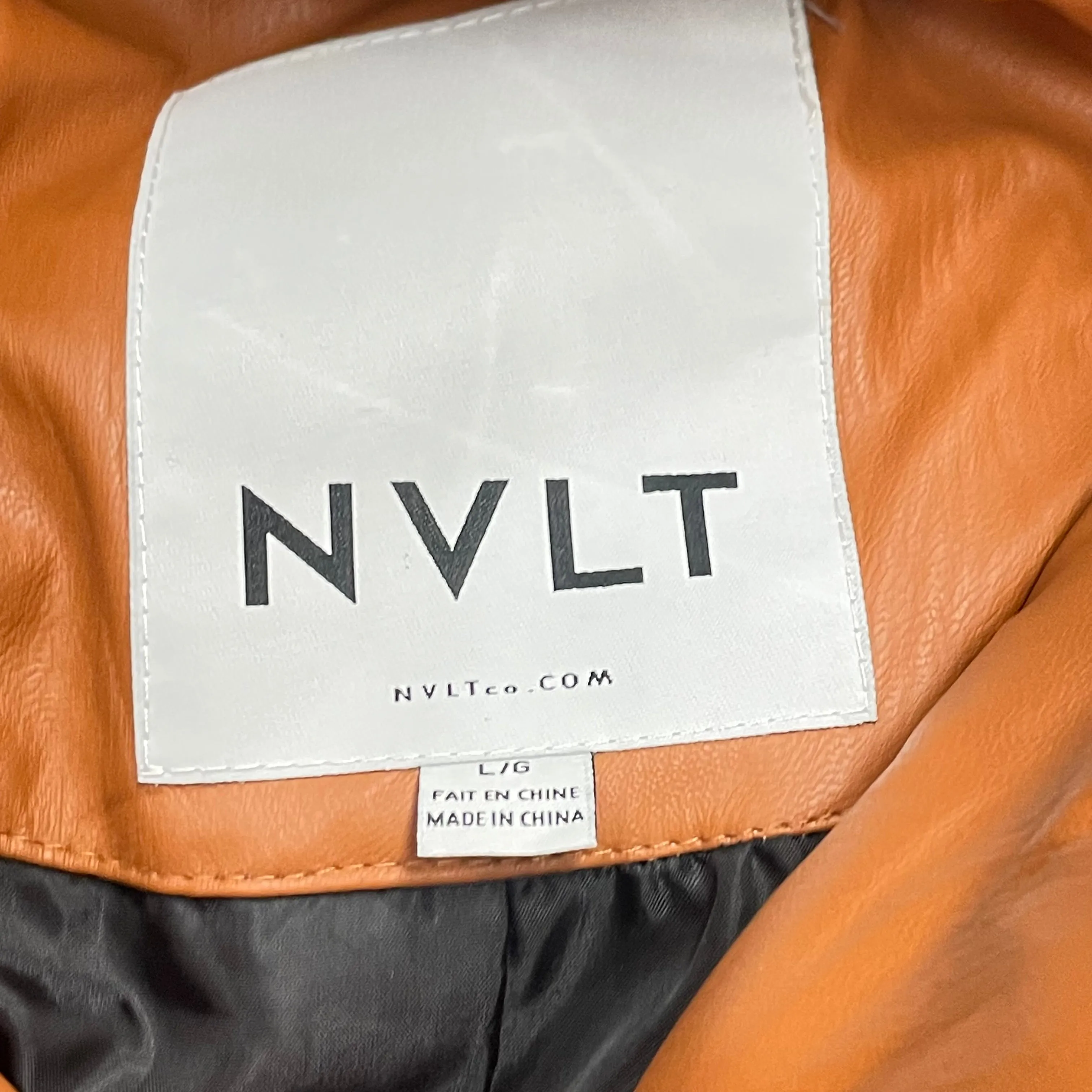 Jacket Puffer & Quilted By Nvlt In Tan, Size: L