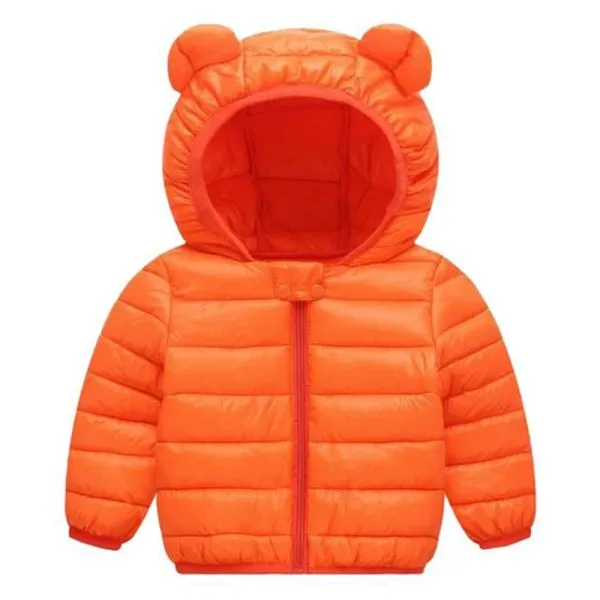 Kids Orange Puffer Jacket