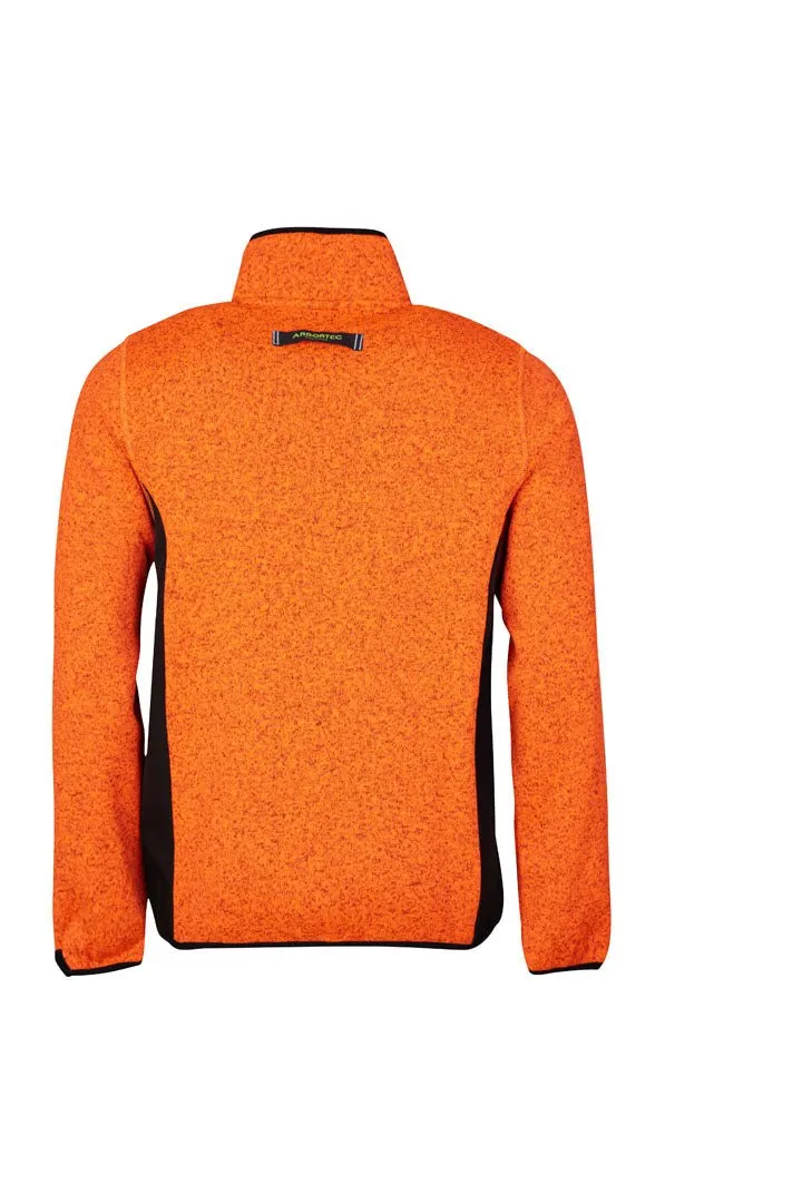 Kudu Plus Melange Zip Sweater Orange