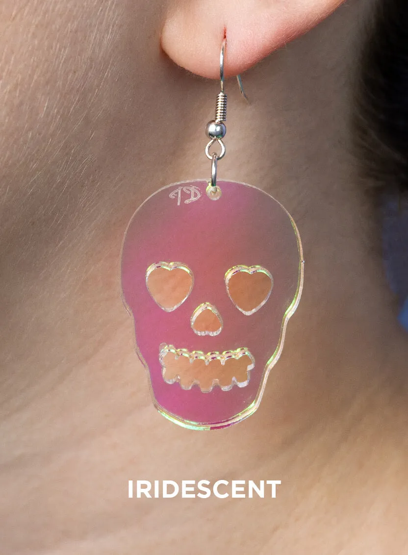 Large Skull Charm Earrings