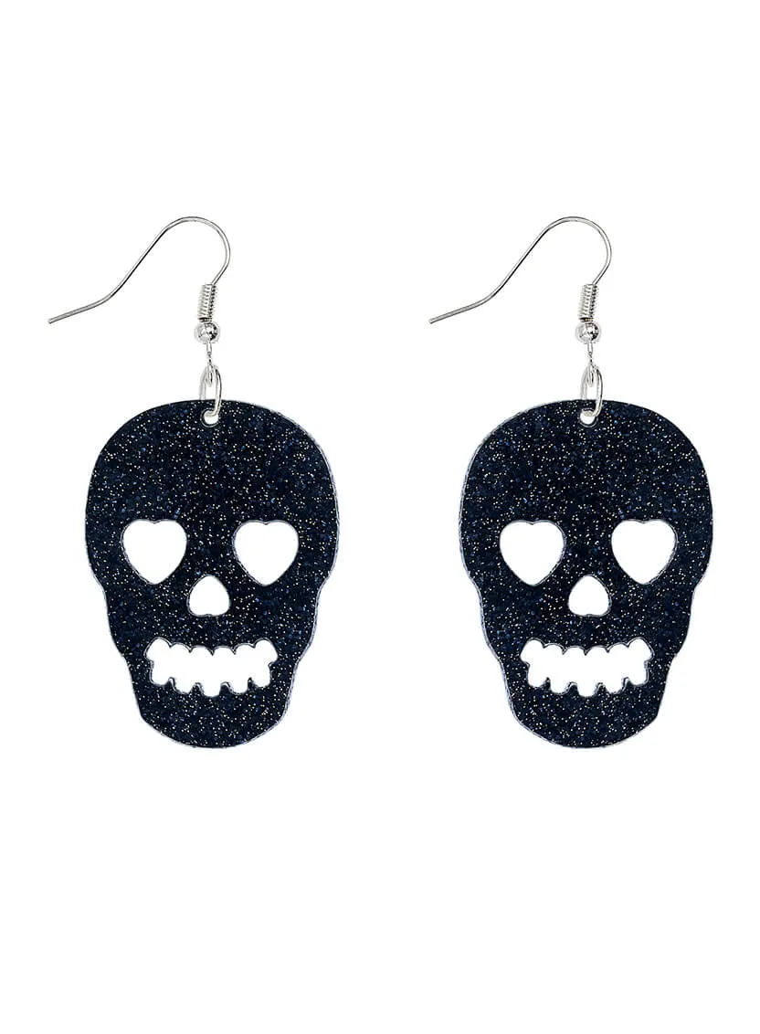 Large Skull Charm Earrings