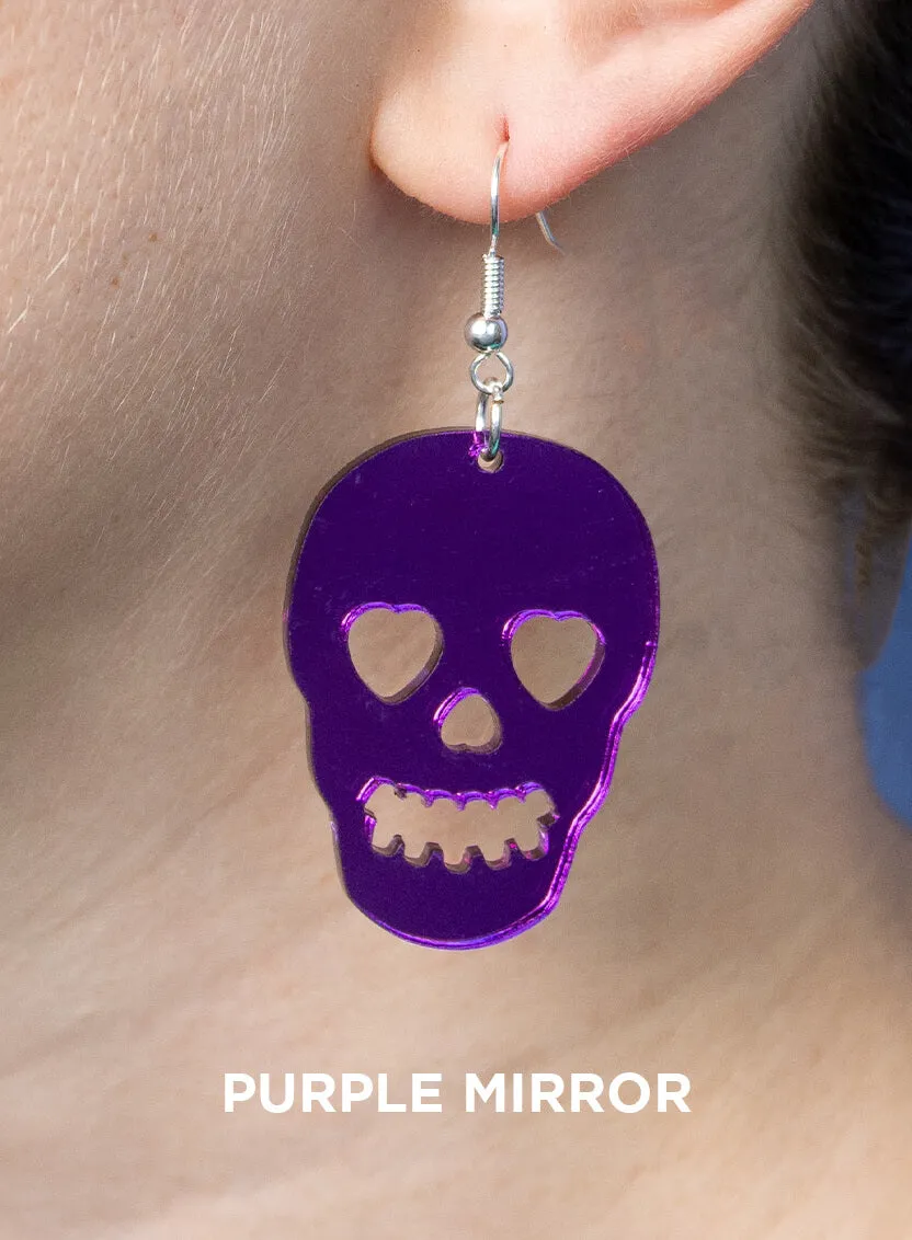 Large Skull Charm Earrings