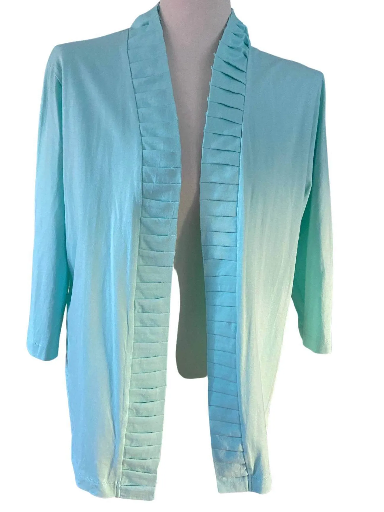 Light Spring Mint Ruffle Cardigan