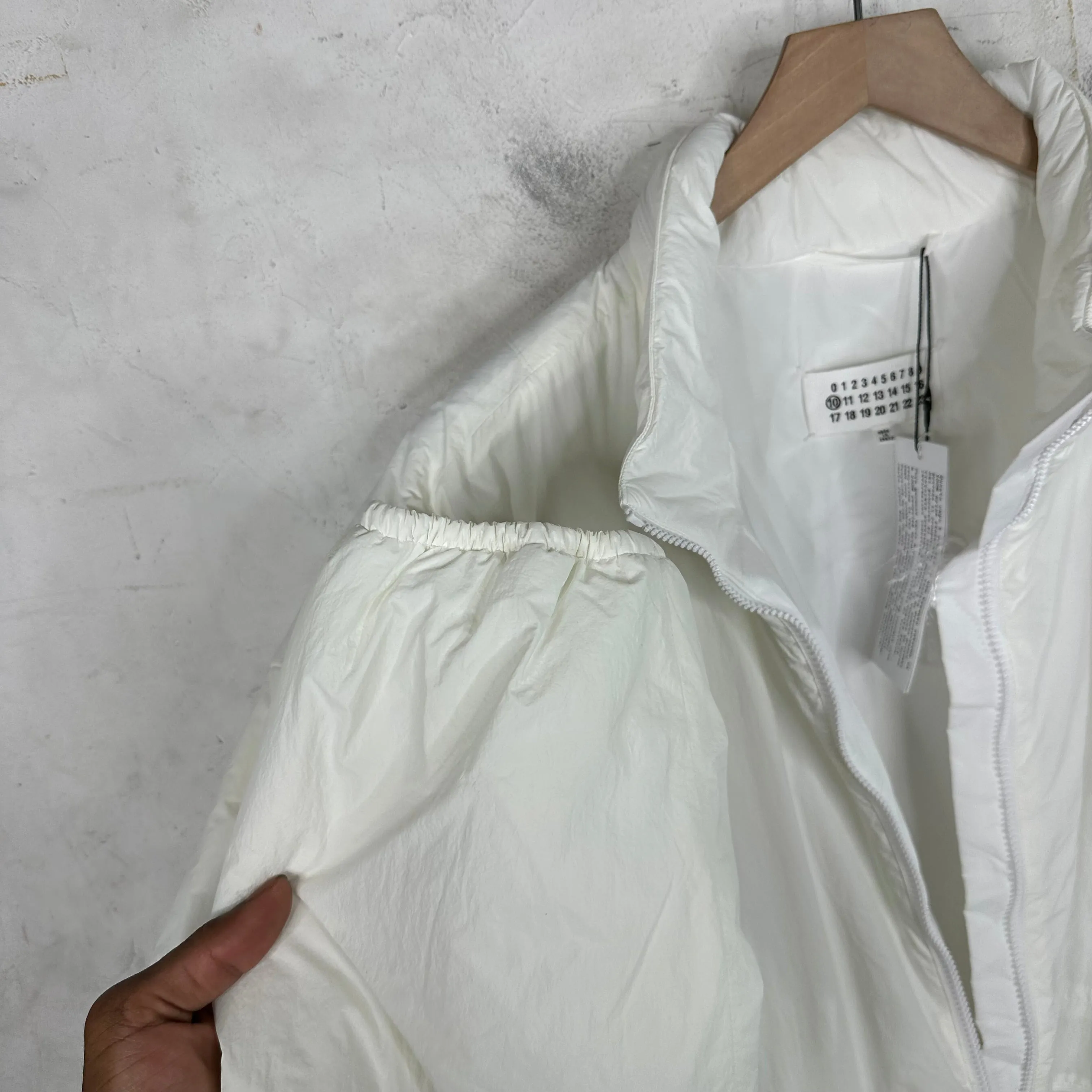 Margiela Padded White Nylon Jacket