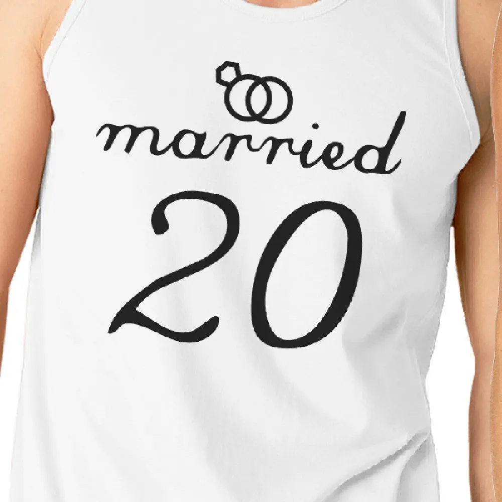 Married Since Custom Matching Couple White Tank Tops