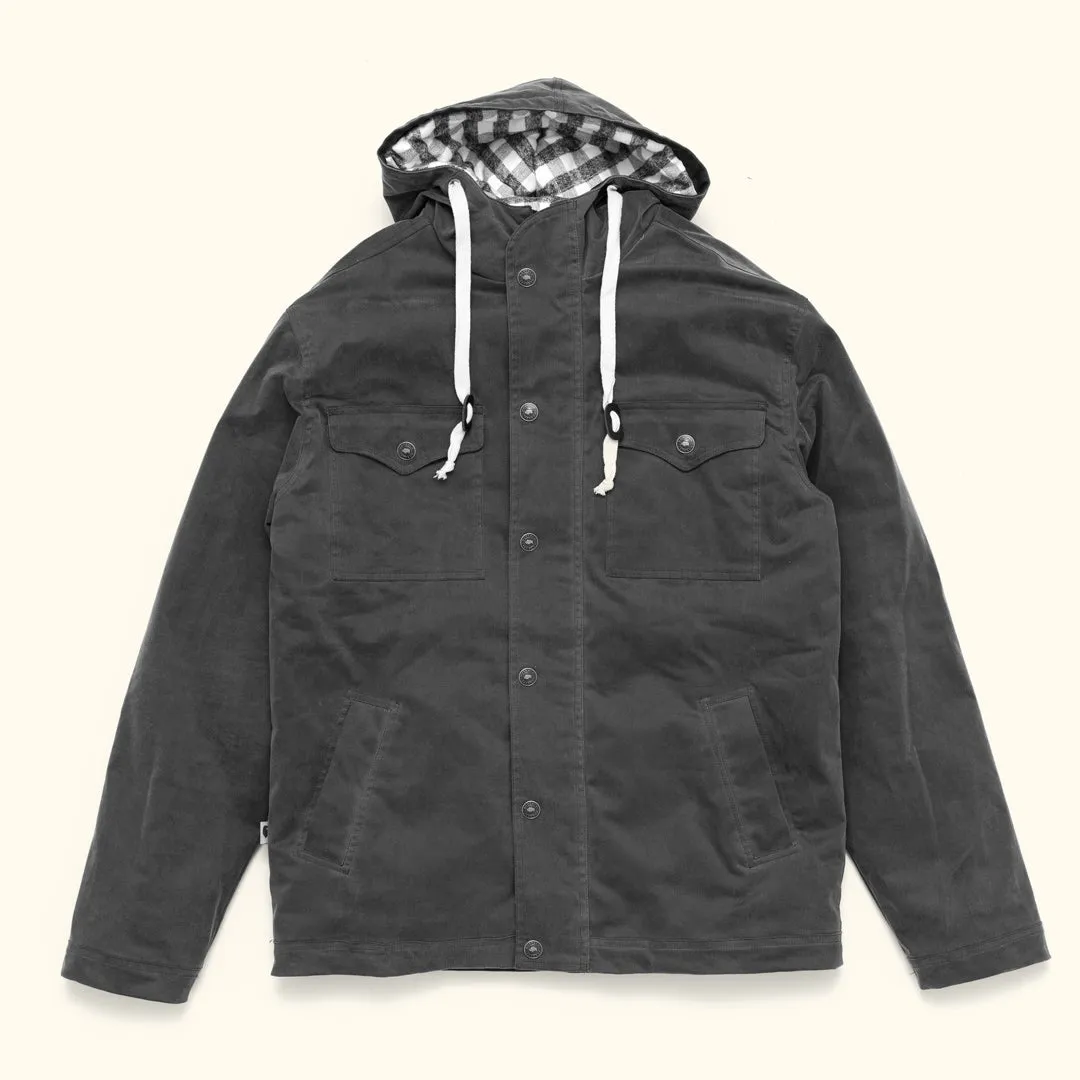 Marshall Hooded Jacket | Waxed Canvas - Coal