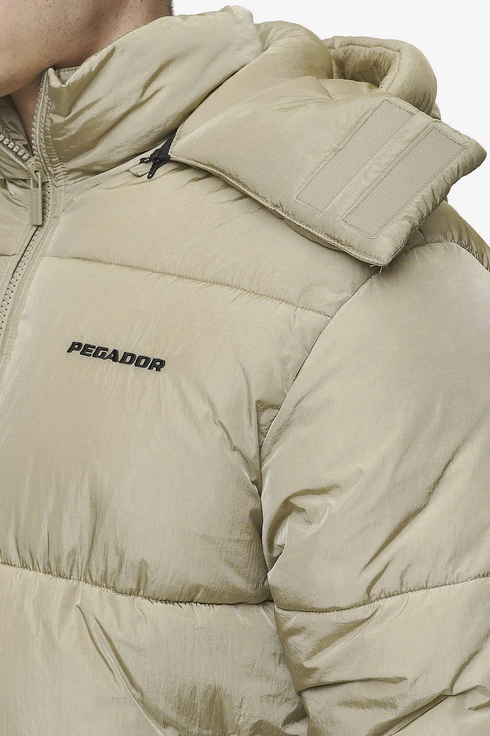 Marten Crushed Puffer Jacket Beige