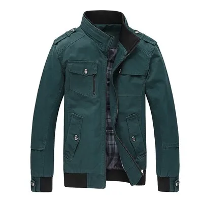 Men's Casual Jacket Army Military Windbreaker Jacket Coats Overcoat