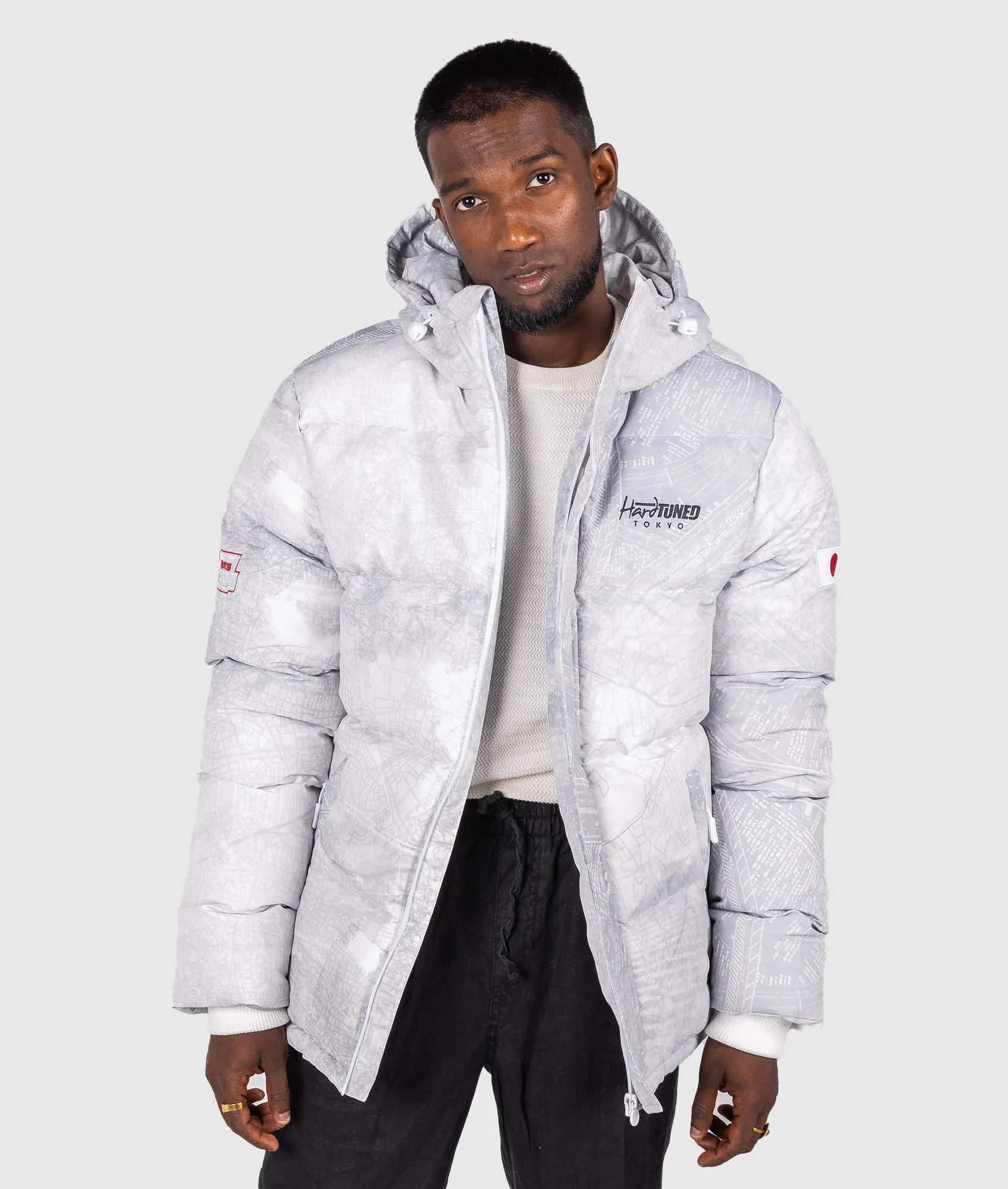 Mens Shuto White Puffer Jacket