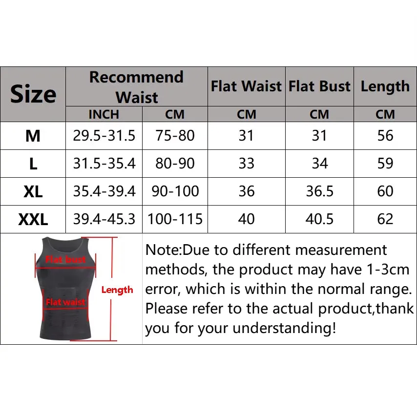 Men's Slimming Compression Vest - Seamless Waist Trainer Tank Top for Belly Control and Weight Loss Shapewear