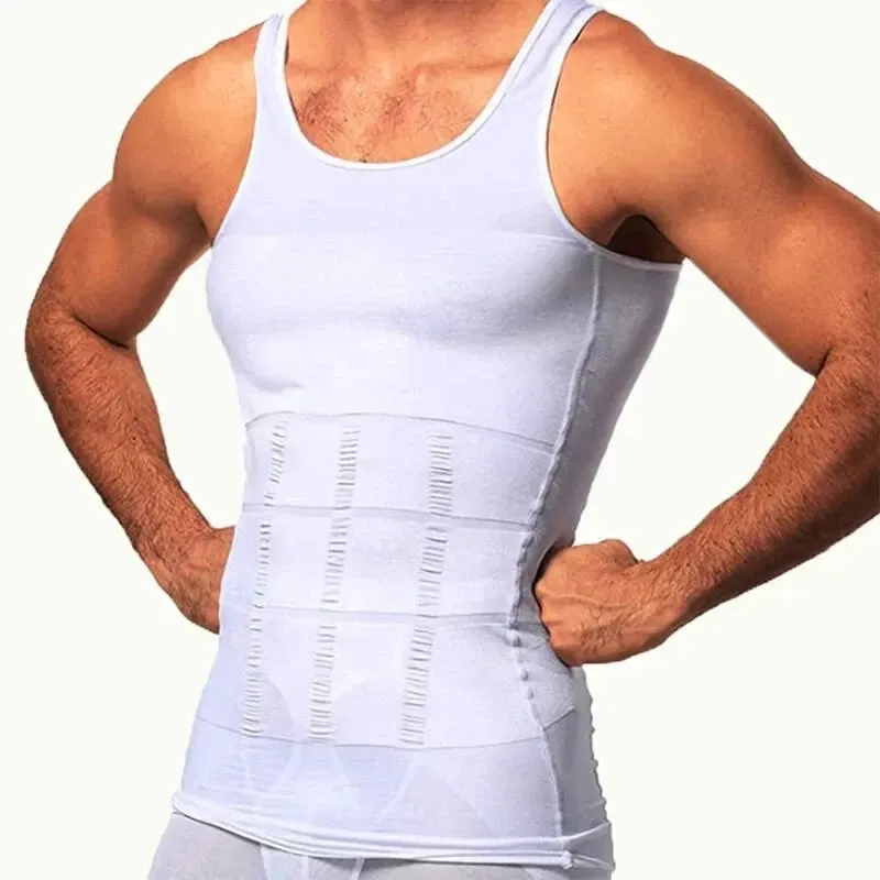 Men's Slimming Compression Vest - Seamless Waist Trainer Tank Top for Belly Control and Weight Loss Shapewear