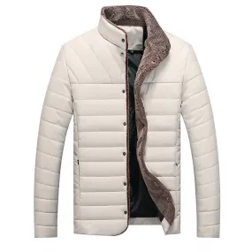 Mid-length Cotton-padded Men's Coat