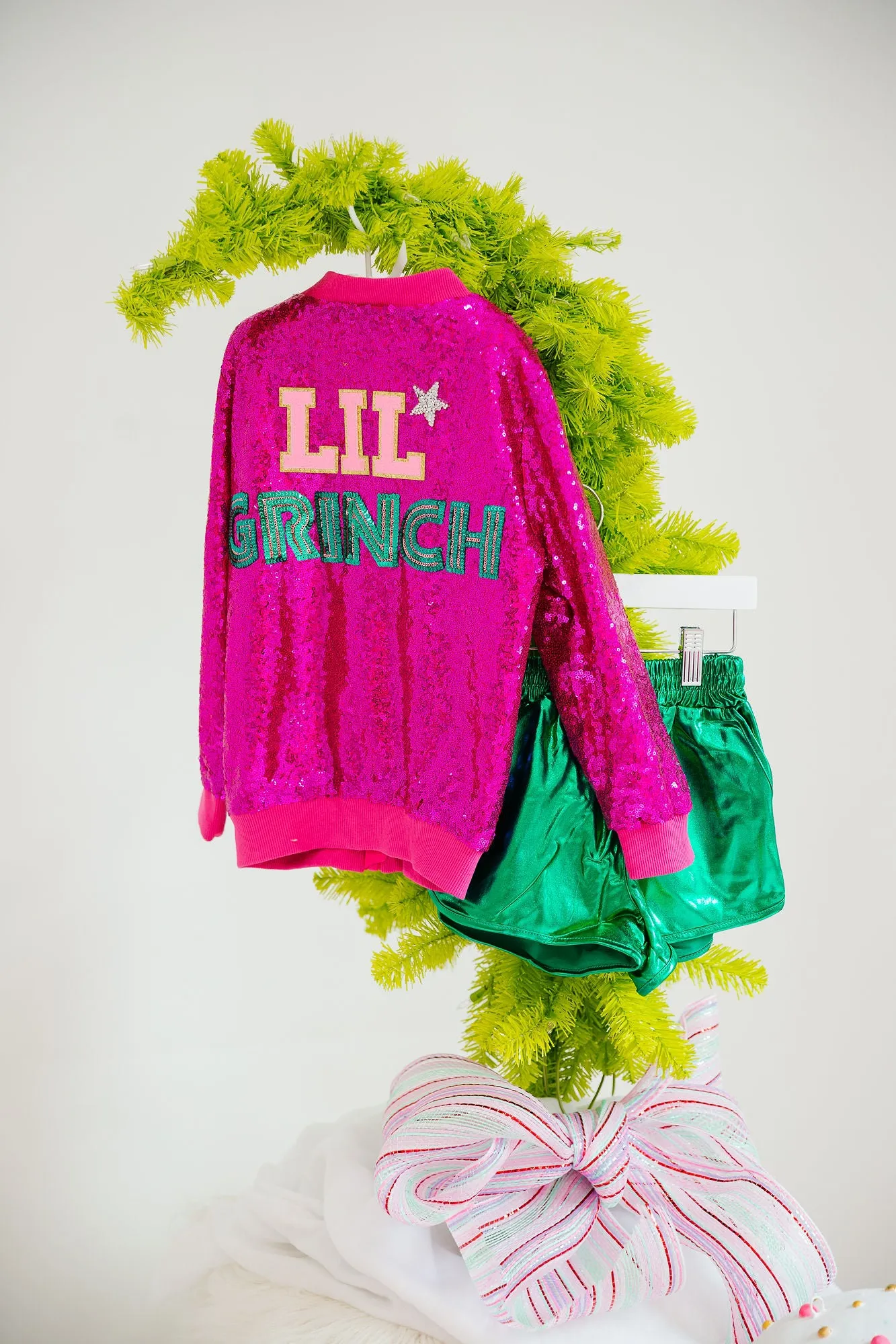 MINI KIDS LIL GRINCHY SEQUIN JACKET