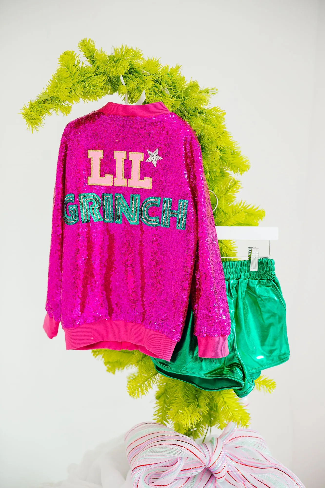 MINI KIDS LIL GRINCHY SEQUIN JACKET