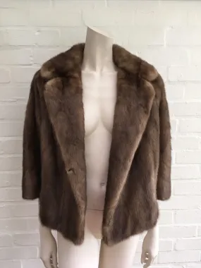 MINK FUR COAT SHORT JACKET $5,000 Size XS S UK 6 - 8 US 2 - 4 Small Ladies