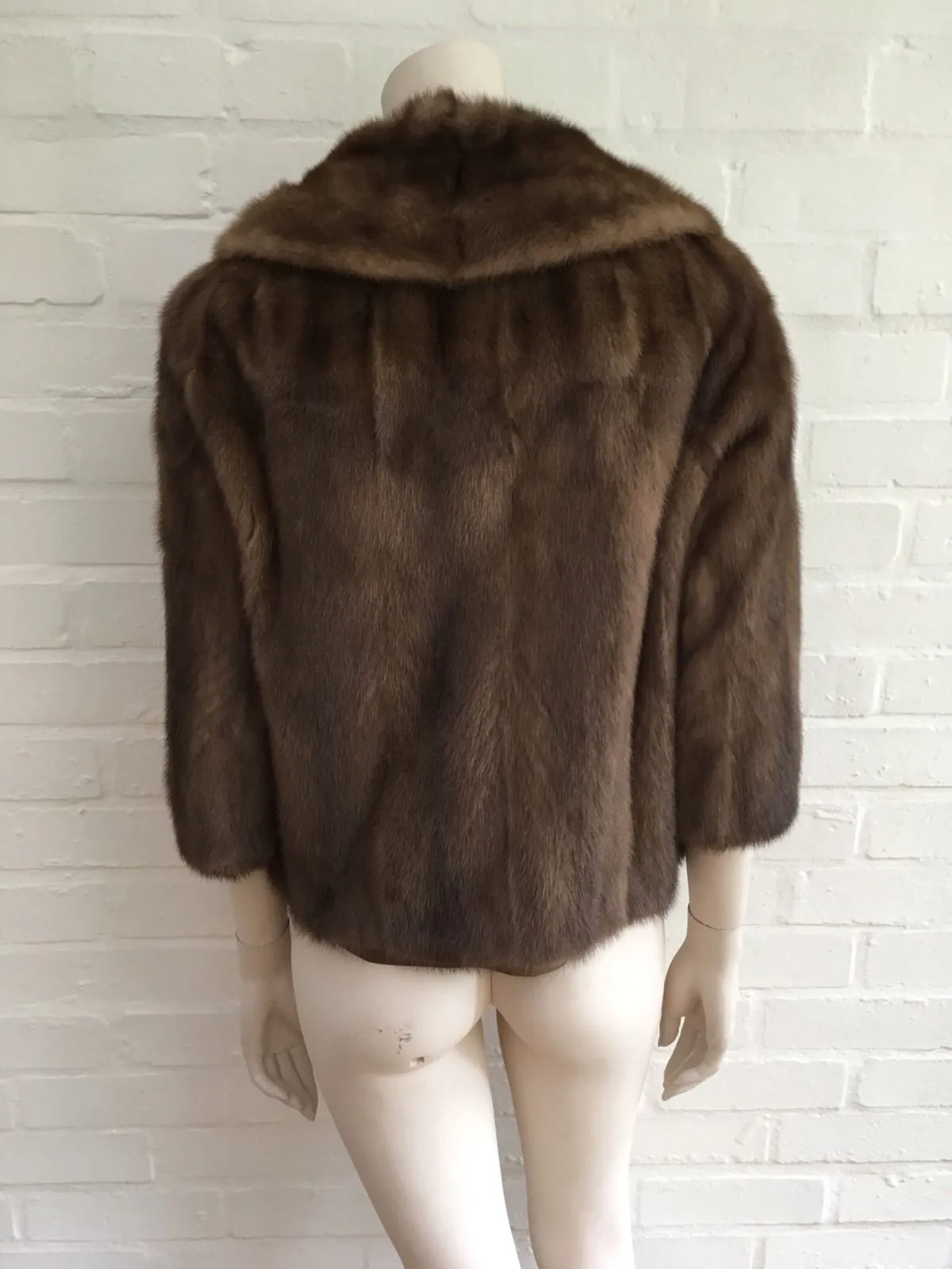 MINK FUR COAT SHORT JACKET $5,000 Size XS S UK 6 - 8 US 2 - 4 Small Ladies