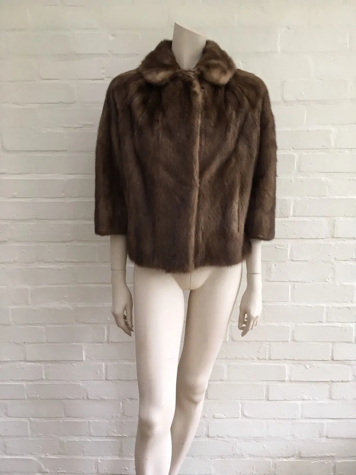 MINK FUR COAT SHORT JACKET $5,000 Size XS S UK 6 - 8 US 2 - 4 Small Ladies