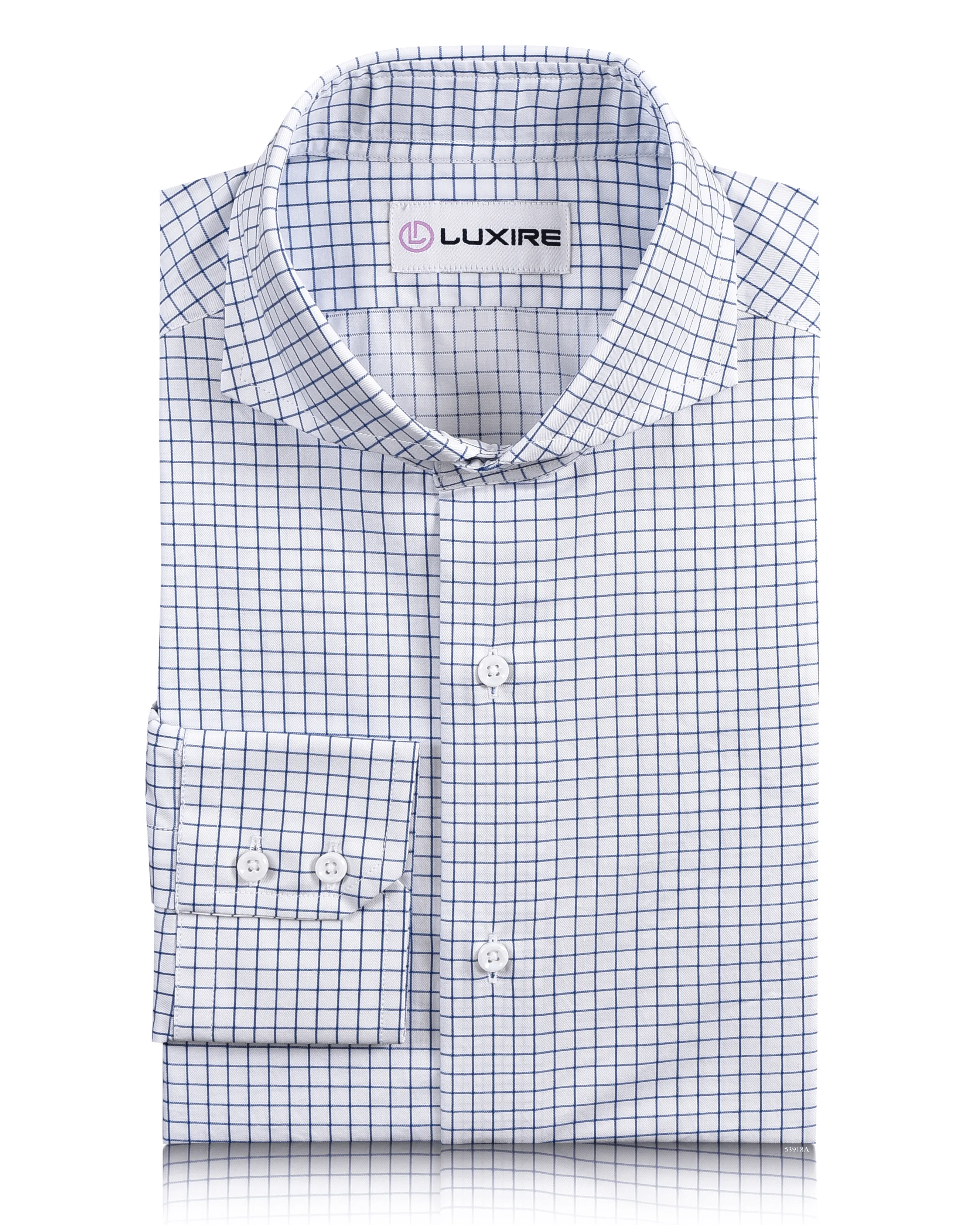 Monti Blue Graph Twill Checks Shirt