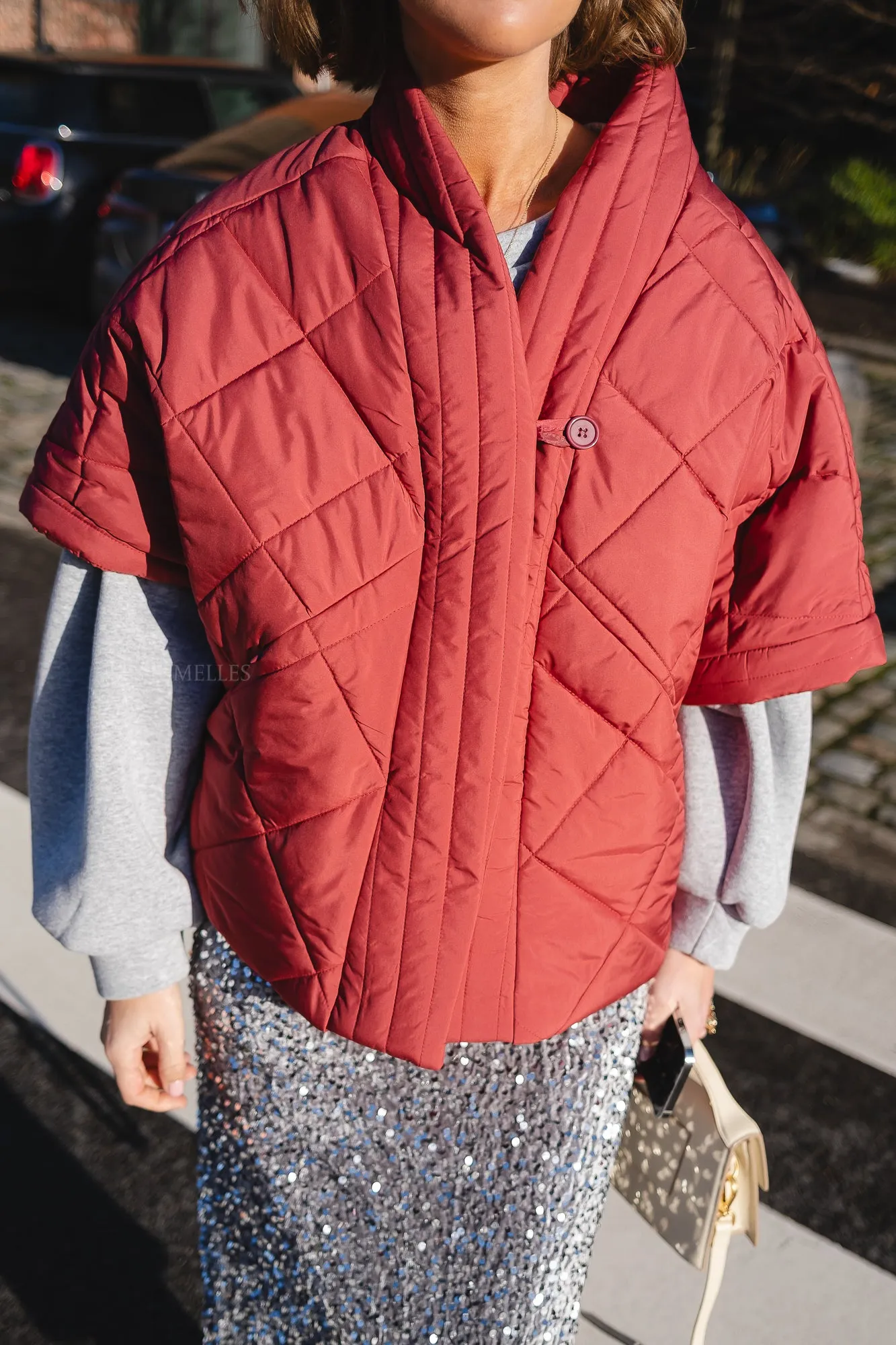 Naomy padded jacket burgundy