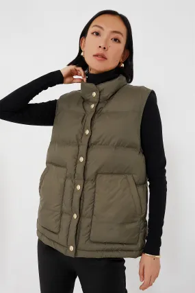 Olive Green Inez Puffer Vest