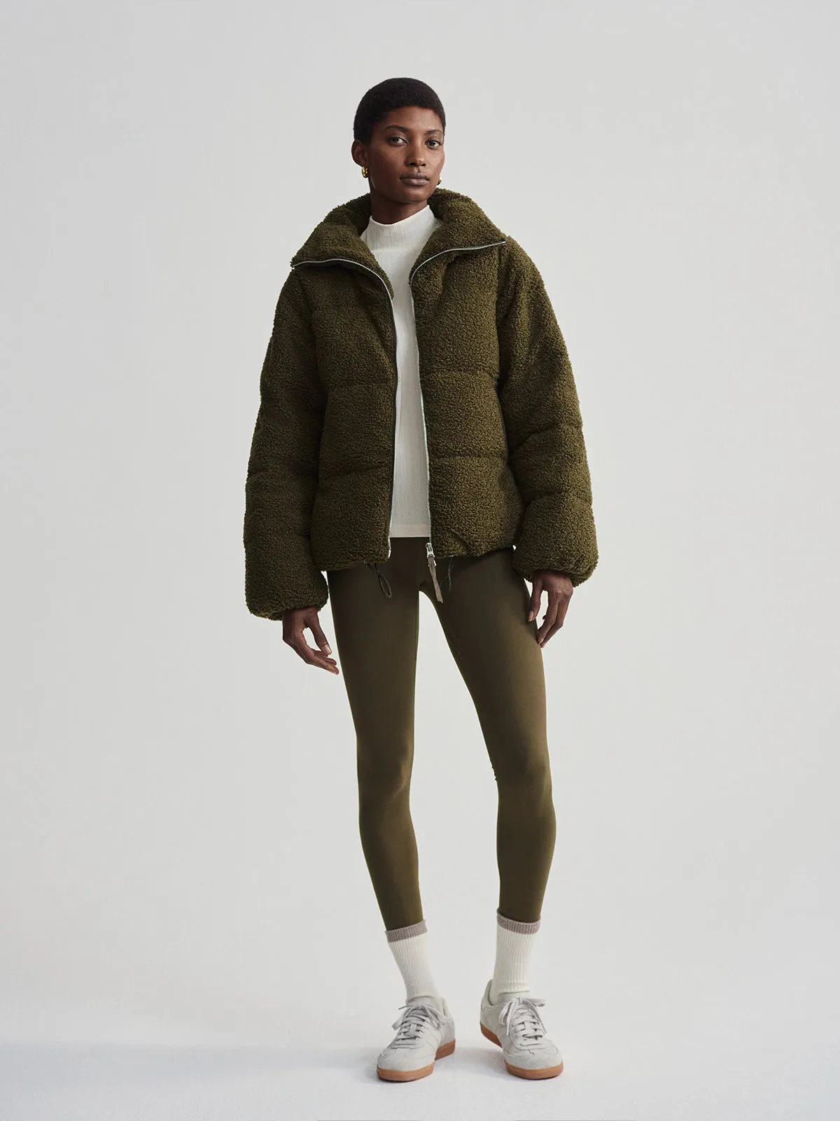 Olive Wilkins Sherpa Puffer Jacket