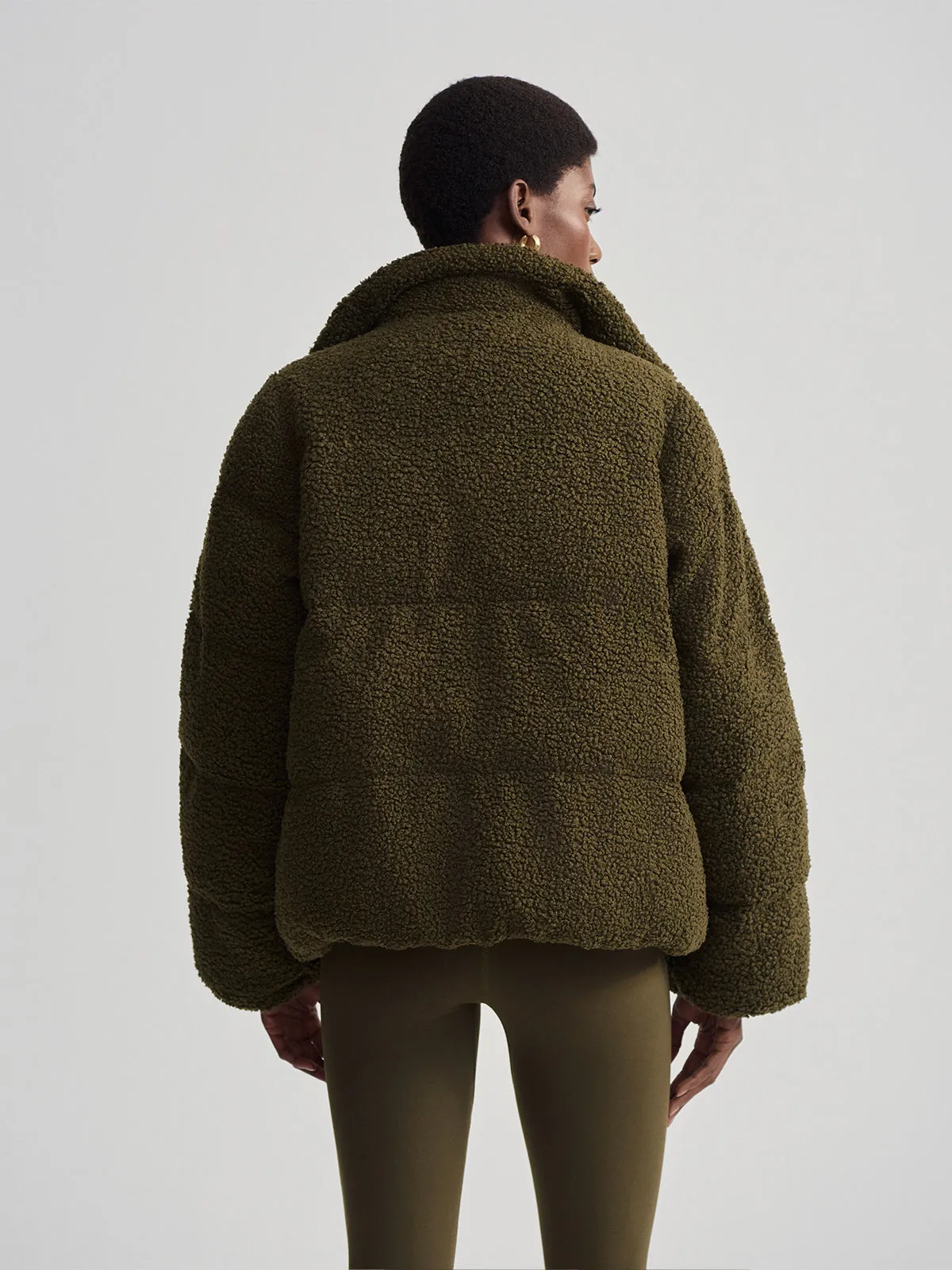 Olive Wilkins Sherpa Puffer Jacket