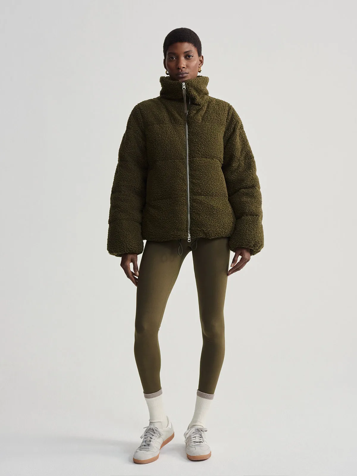 Olive Wilkins Sherpa Puffer Jacket