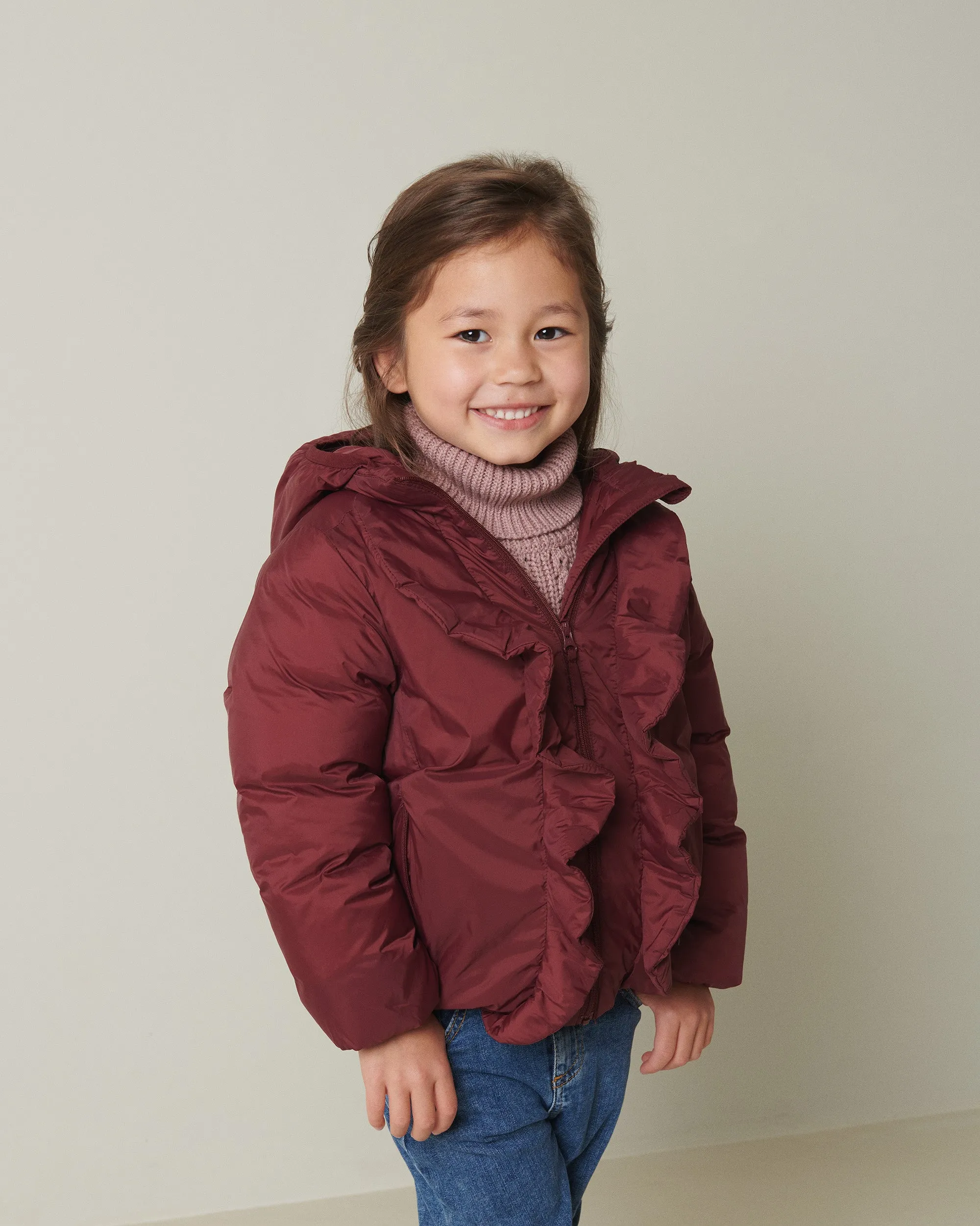 Ordelina Jacket, Puffer Jacket - Deep Ruby