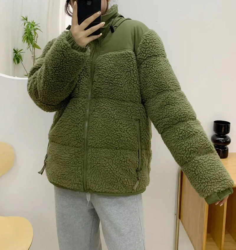 Oversized Bomber High Pile Sherpa Puffer Winter Padded Jacket