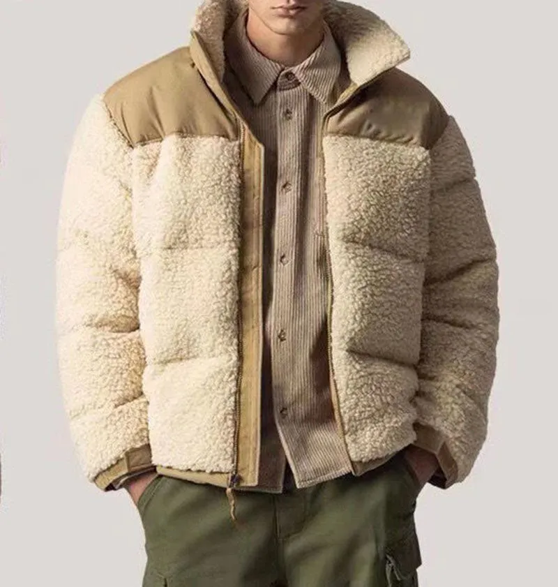 Oversized Bomber High Pile Sherpa Puffer Winter Padded Jacket