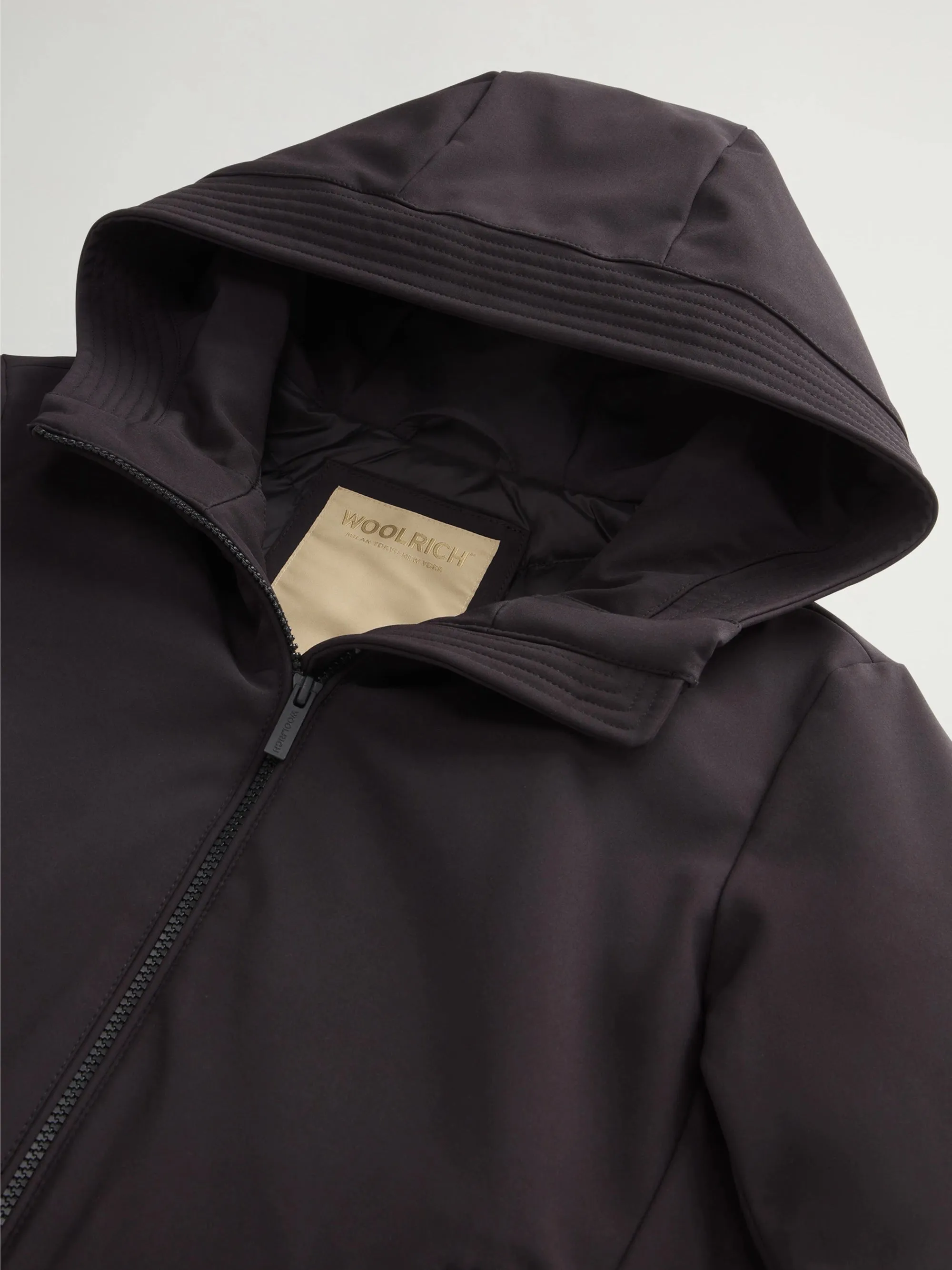 Parka Corto Antivento Nero