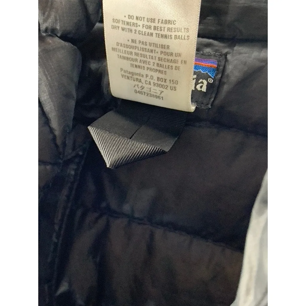 PATAGONIA Women's Black Zip-Up Stand Collar Puffer Jacket SZ S