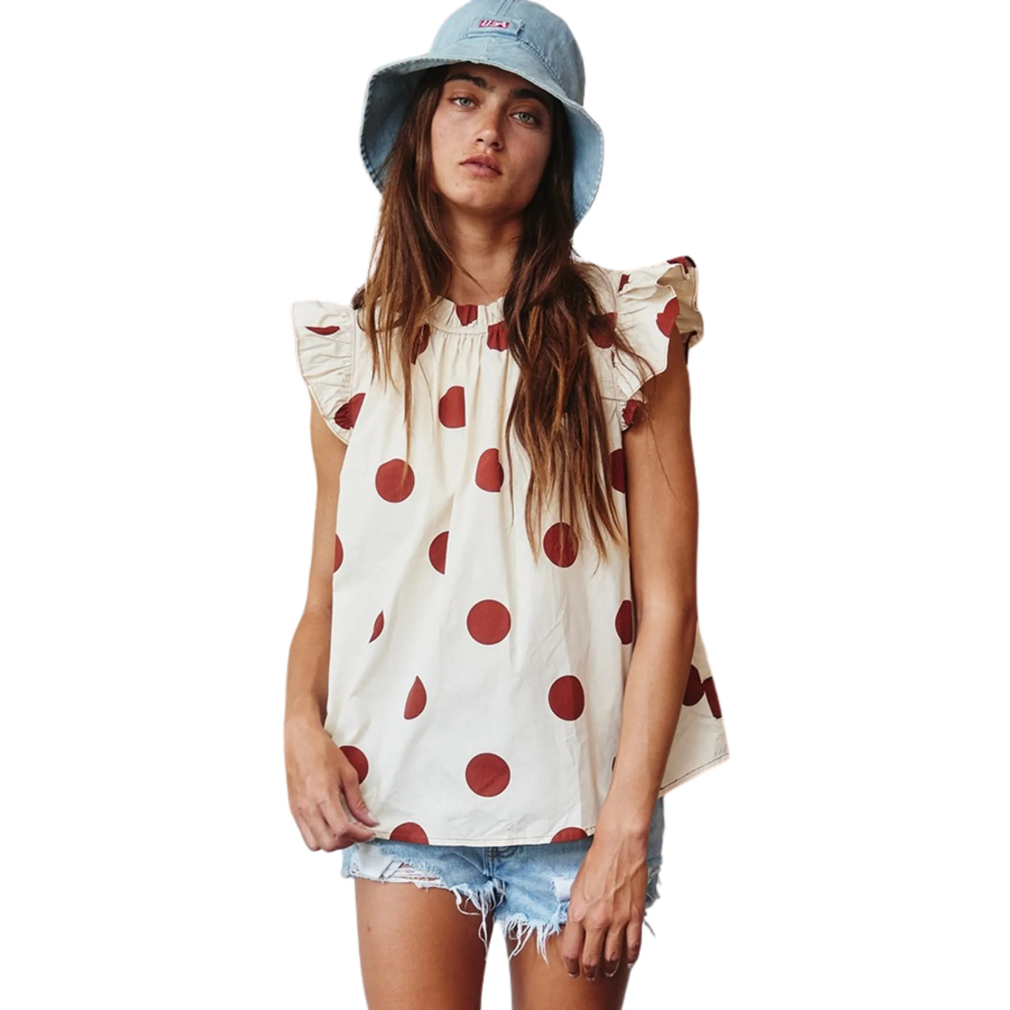 Polka Dot Flutter Sleep Top