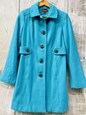 Pre-owned in excellent condition Women's 3/4 length Wool Coat by Merona in Teal! Sz S